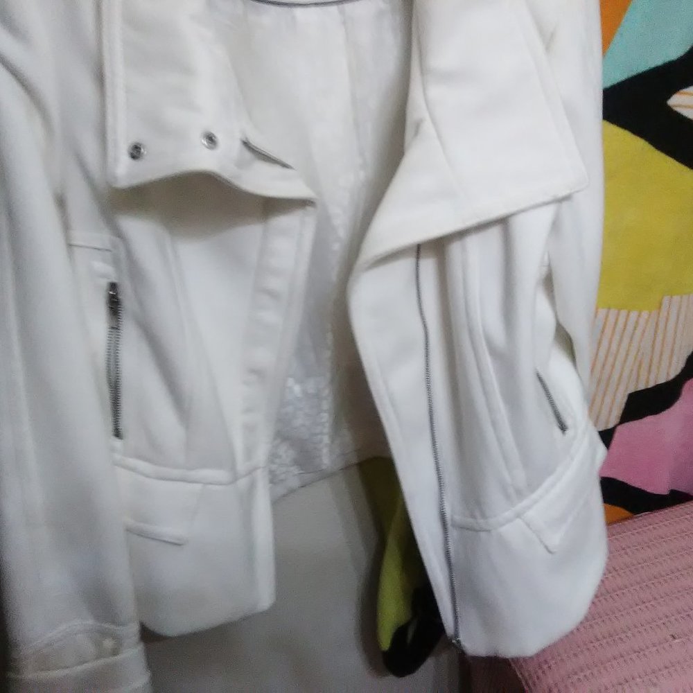 Womens White Pea coat